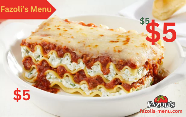 Fazoli's $5 Menu 1 fazoli's $5 menu