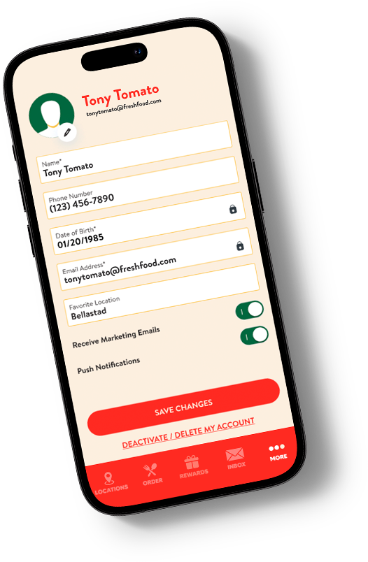 Fazoli's Rewards and Points 5 Fazoli’s App Sign Up